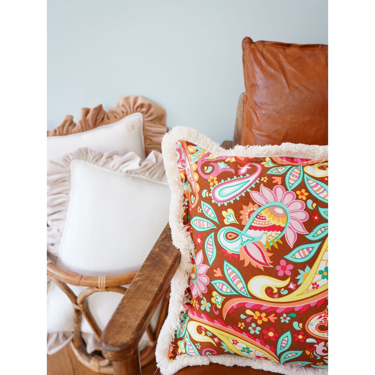 Bolster met pony "Bruine harmonie"