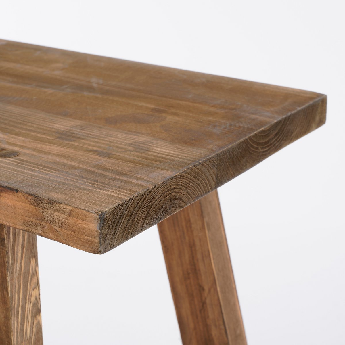Bold Wooden Bench - L80 x W37 x H44 cm - Recycled Wood - Brown