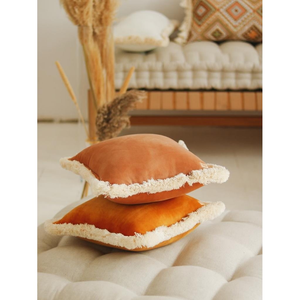 "Boho stam" bolster met franje