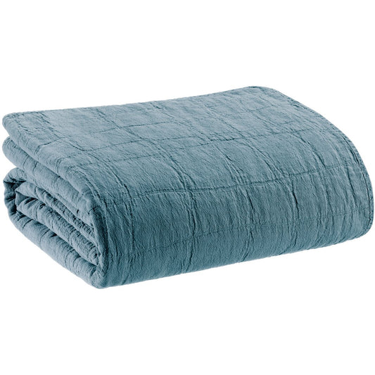 Gerecycled plaid Titou Staal 240 x 260