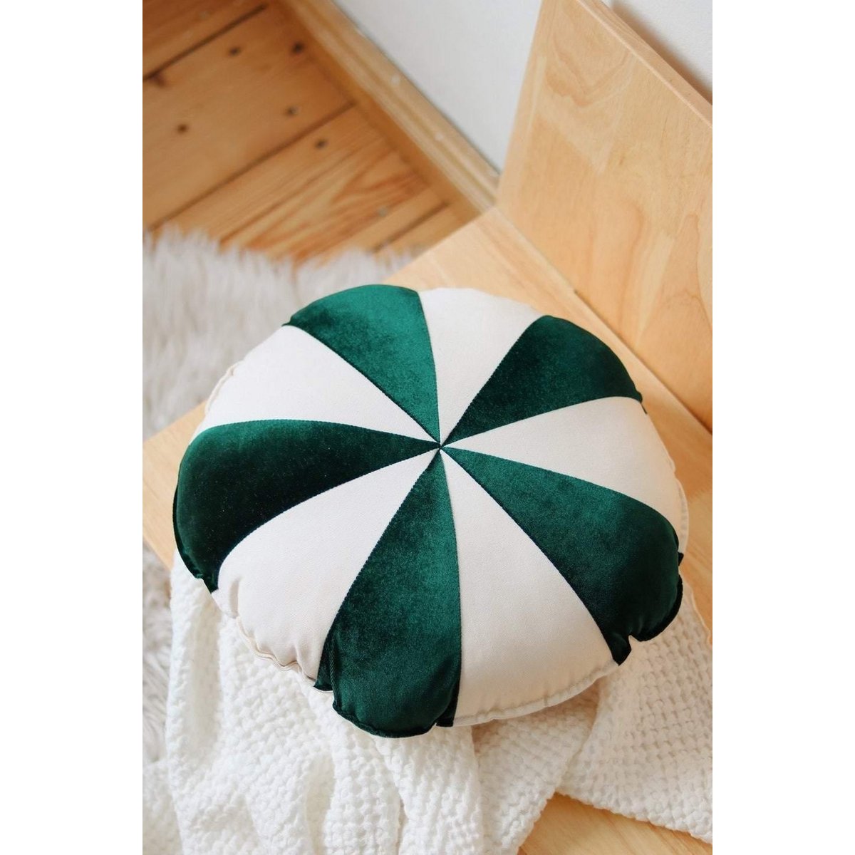 Patchworkkussen 'Green Candy'