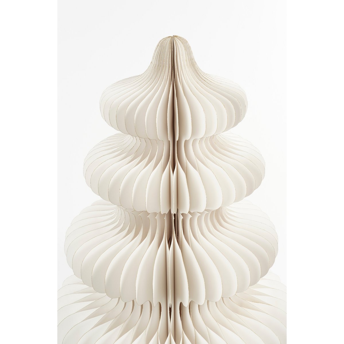 Decoratie Kerstboom - H152 x  Ø104 cm - Papier - FSC 100% - Wit