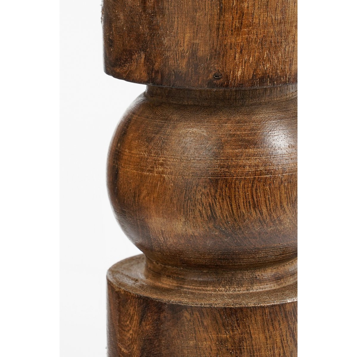 Philo Kandelaar - H40 x Ø11 cm - Mangohout - Bruin