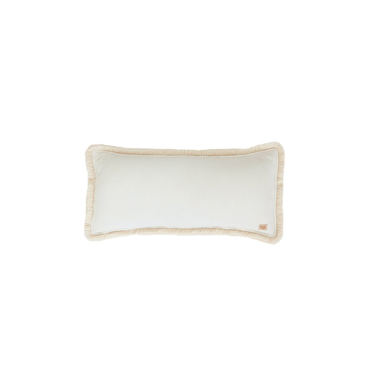 "Witte" zachte fluwelen bolster met franje