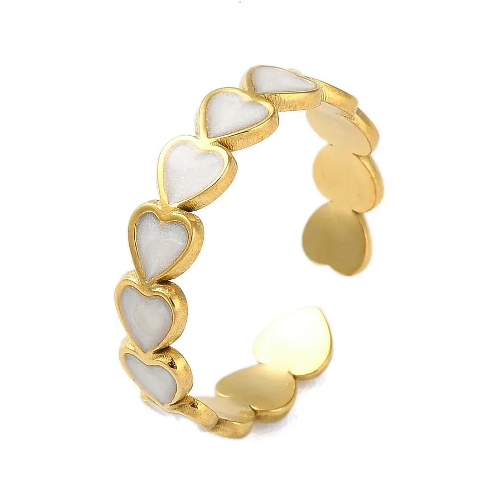 LOUIZ Witte Hartjes Ring
