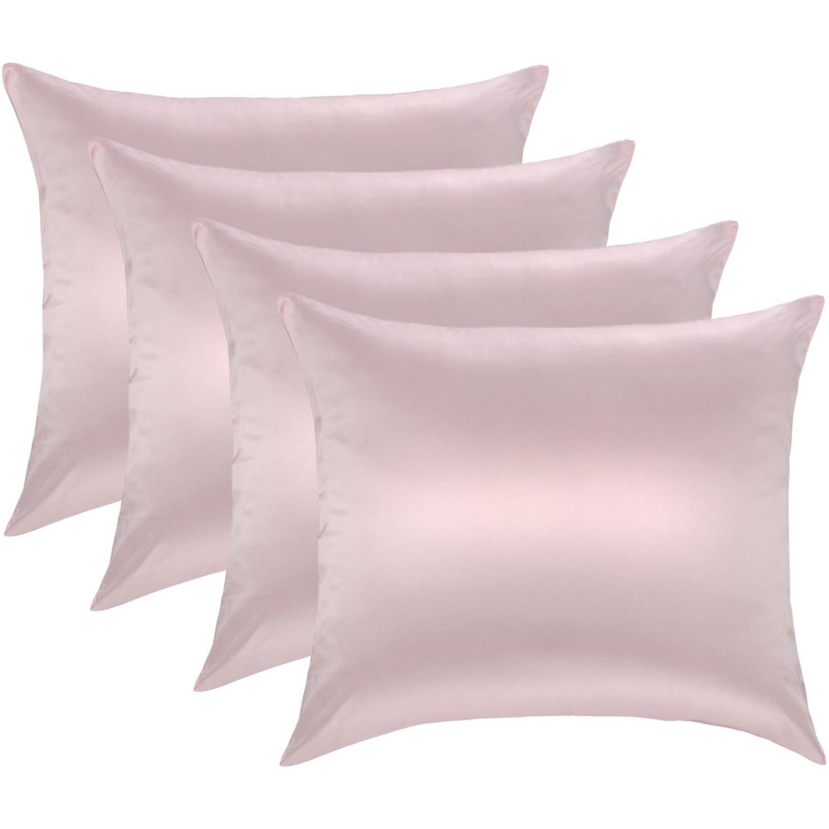 Voordeelset 4x 100% Zijden kussensloop Vintage Roze Hotelsluiting - 22MM
