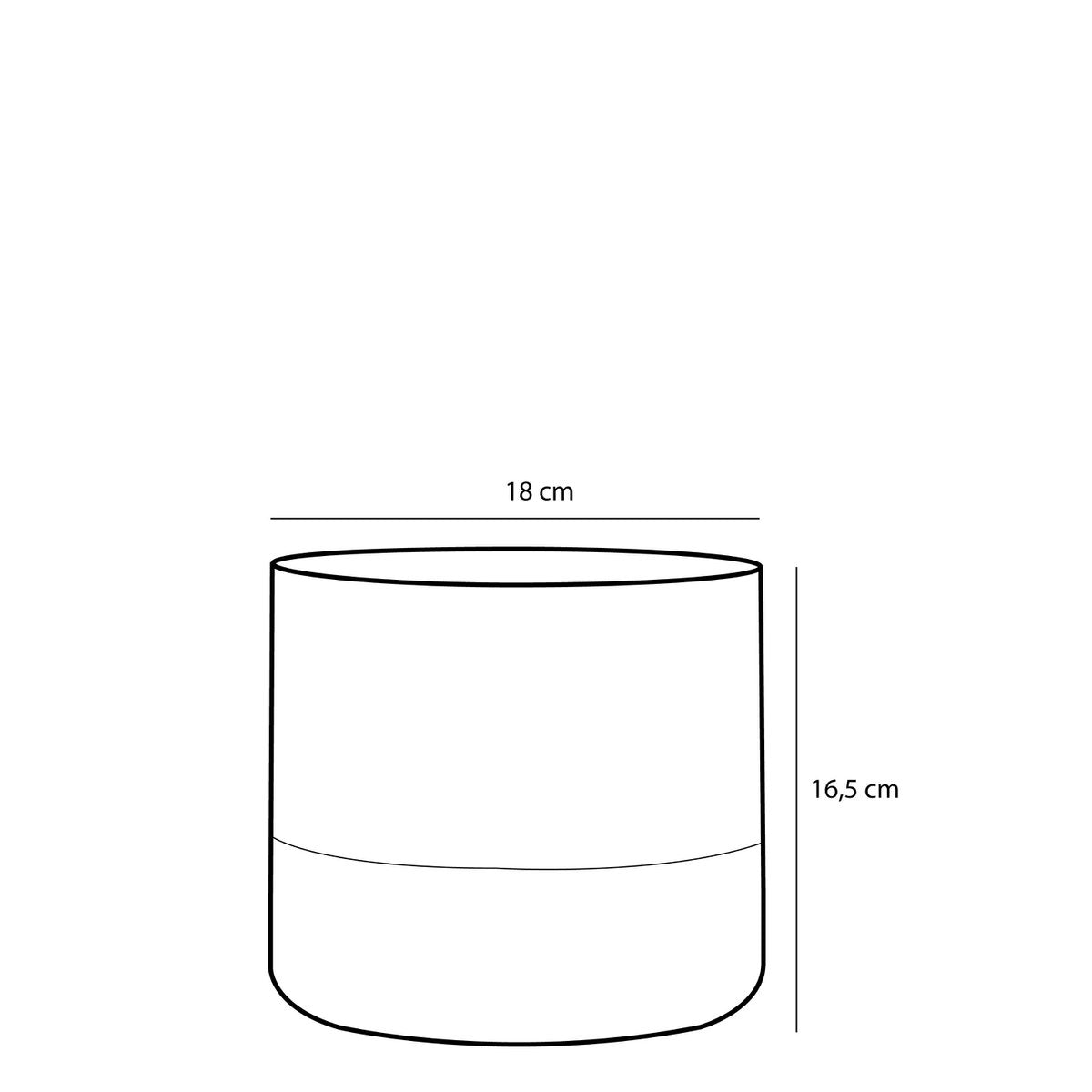 Lago Bloempot - H17 x Ø18 cm - Crème