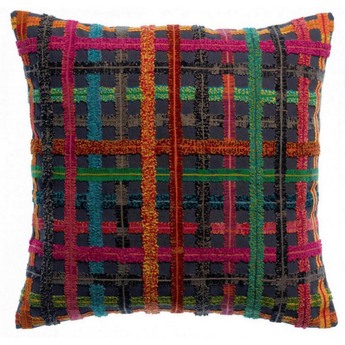 Soline Multico geborduurd kussen 45 x 45