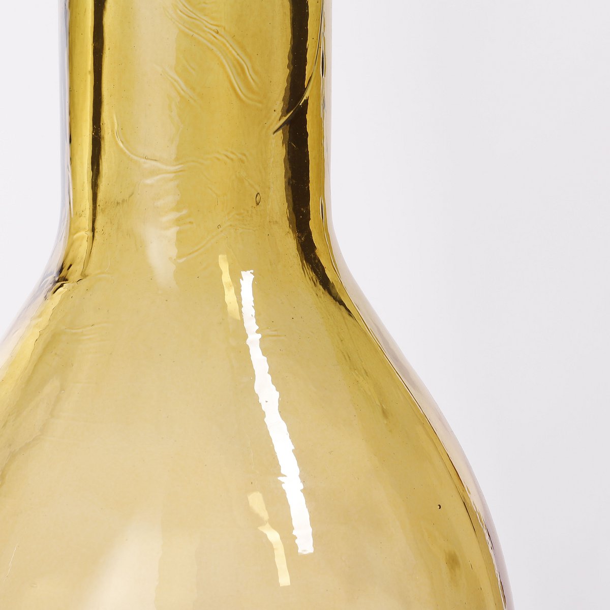 Rioja Bottle Vase - H100 x Ø21 cm - Recycled Glass - Ocher