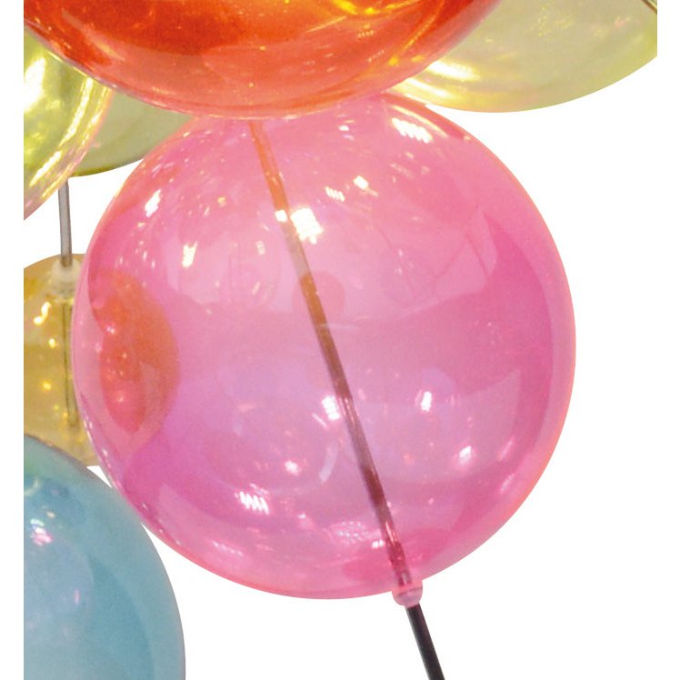 Hanger lamp "explosie" gekleurd gemaakt van metaal en glas, G9 -versies, hangende lamp voor eetkamer, woonkamer, hal of kantoor, Øca. 65 cm