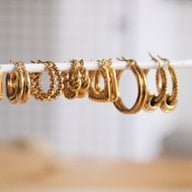 EA562: RVS creool ovaal 21mm "basic" - goud