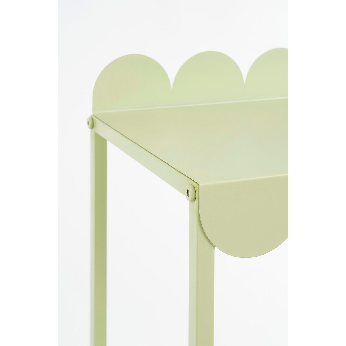 Steffano Plantentafel op Wielen - L79 x B28 x H67 cm - Metaal - Lichtgroen