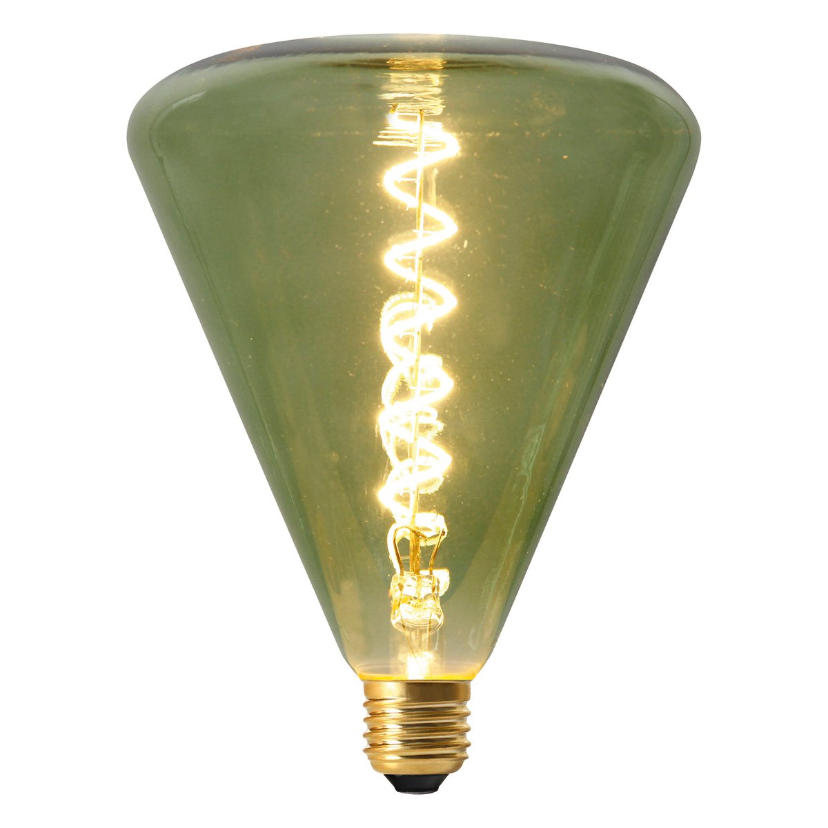 LED -lamp "Dilly" E27 -versie, 4 watt, metaal en glas in groen