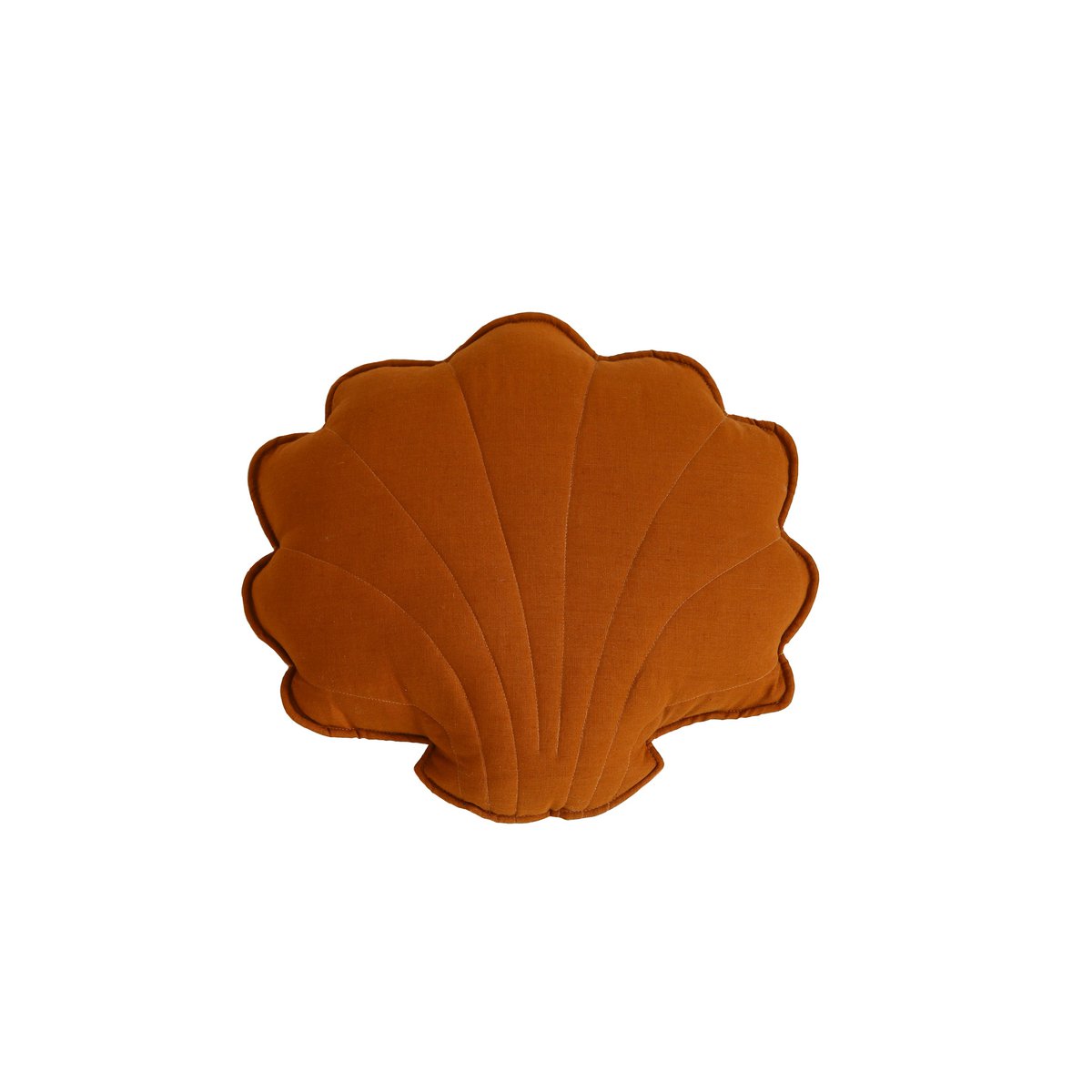 Linnen schelpkussen 'Caramel'