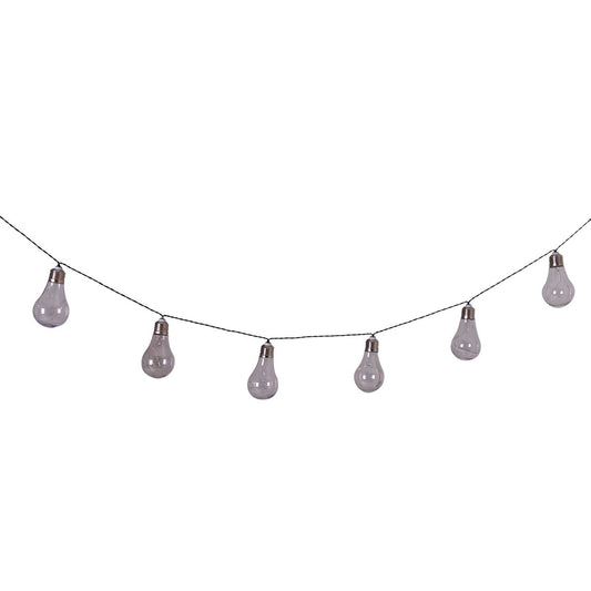 LED/zonne -lichte keten "gloeilamp", voor buiten, plastic lichte keten, helder/transparant, met geïntegreerde LED
