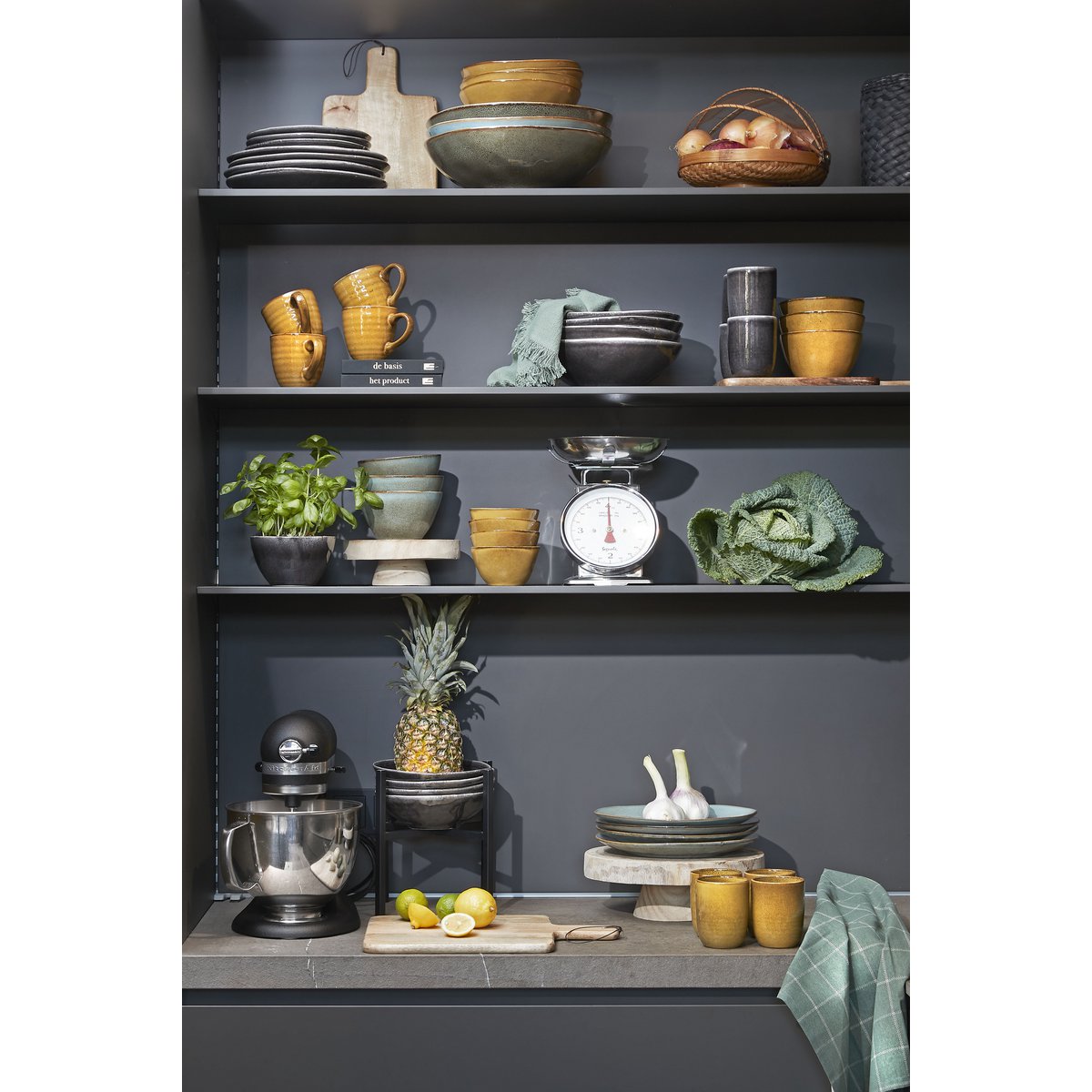 Tabo Schaal - H8 x Ø24 cm - Groen