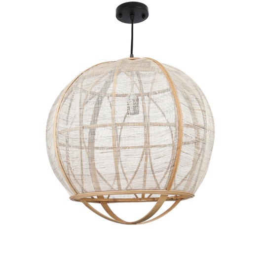 Pella Hanging Lamp - H50 x Ø51 cm - Linen - Beige
