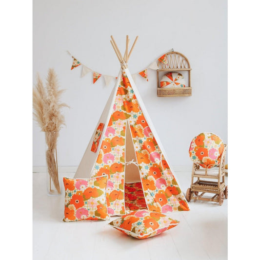 Tipi-tent “Picknick met bloemen”.