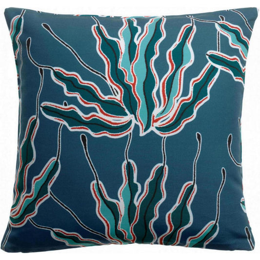 Alga buitenkussen met print Indigo 45 x 45