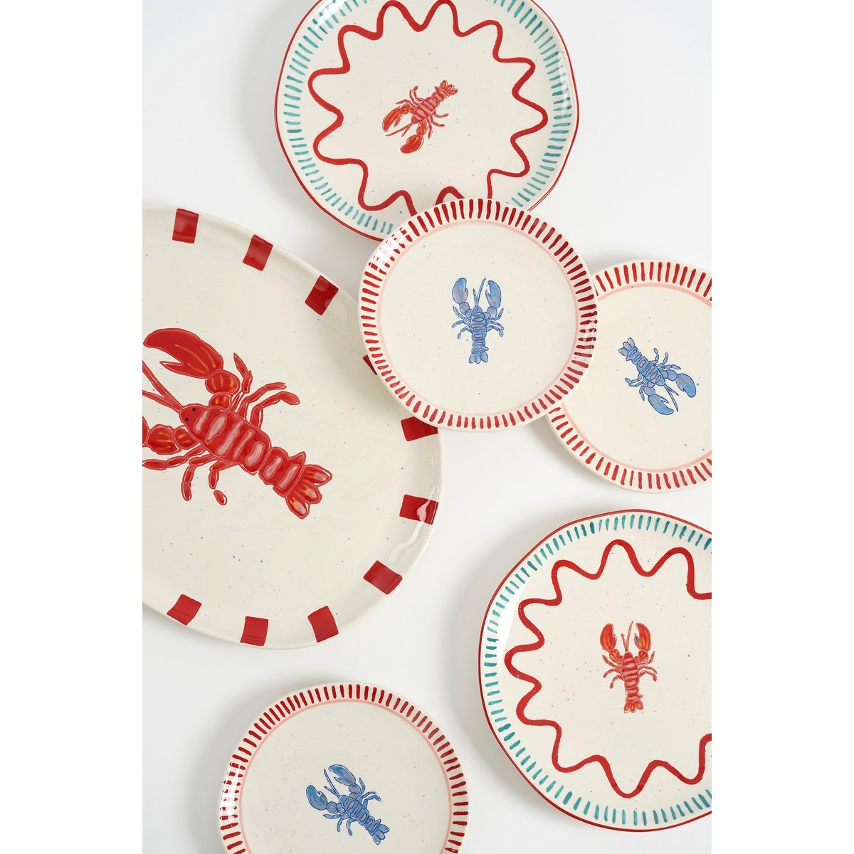 Ariane Dinerbord - Set van 4 - Ø27 cm - Steengoed - Rood