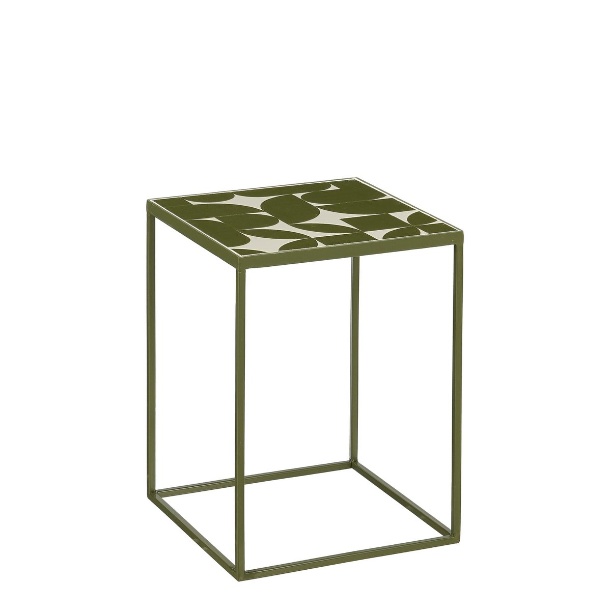 Bologna Bijzettafel Buiten - Set van 2 - L38 x B38 x H48 cm - Metaal - Groen