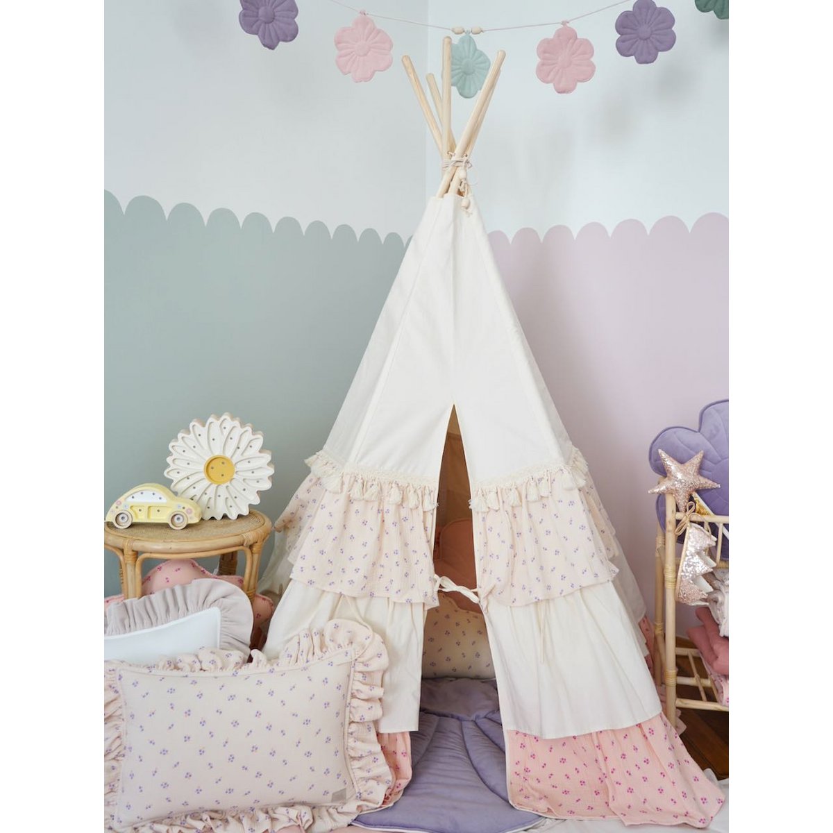Set Tipi-tent voor kinderen met mat "Vergeet-mij-niet"