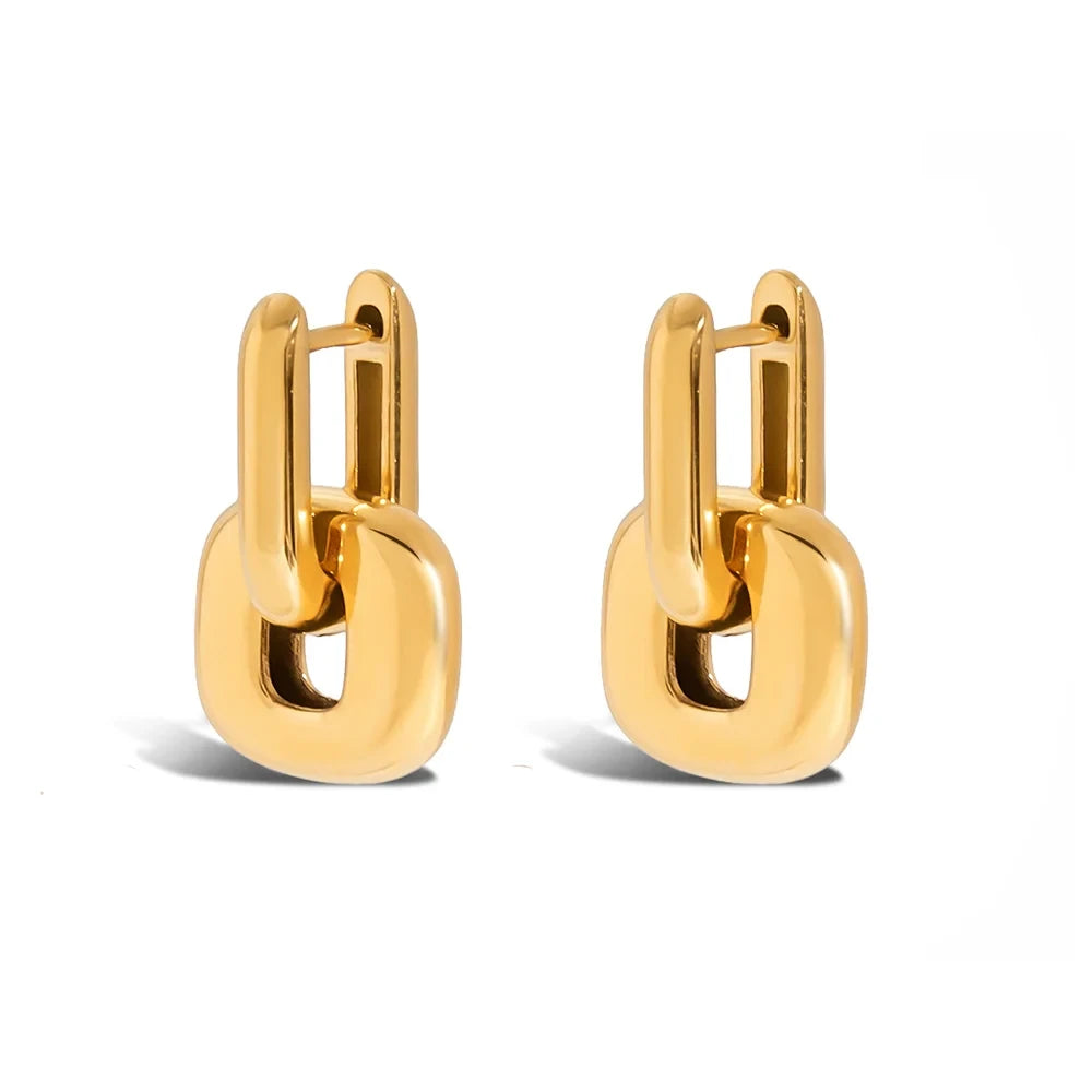 LOUIZ Link Oorbellen Goud