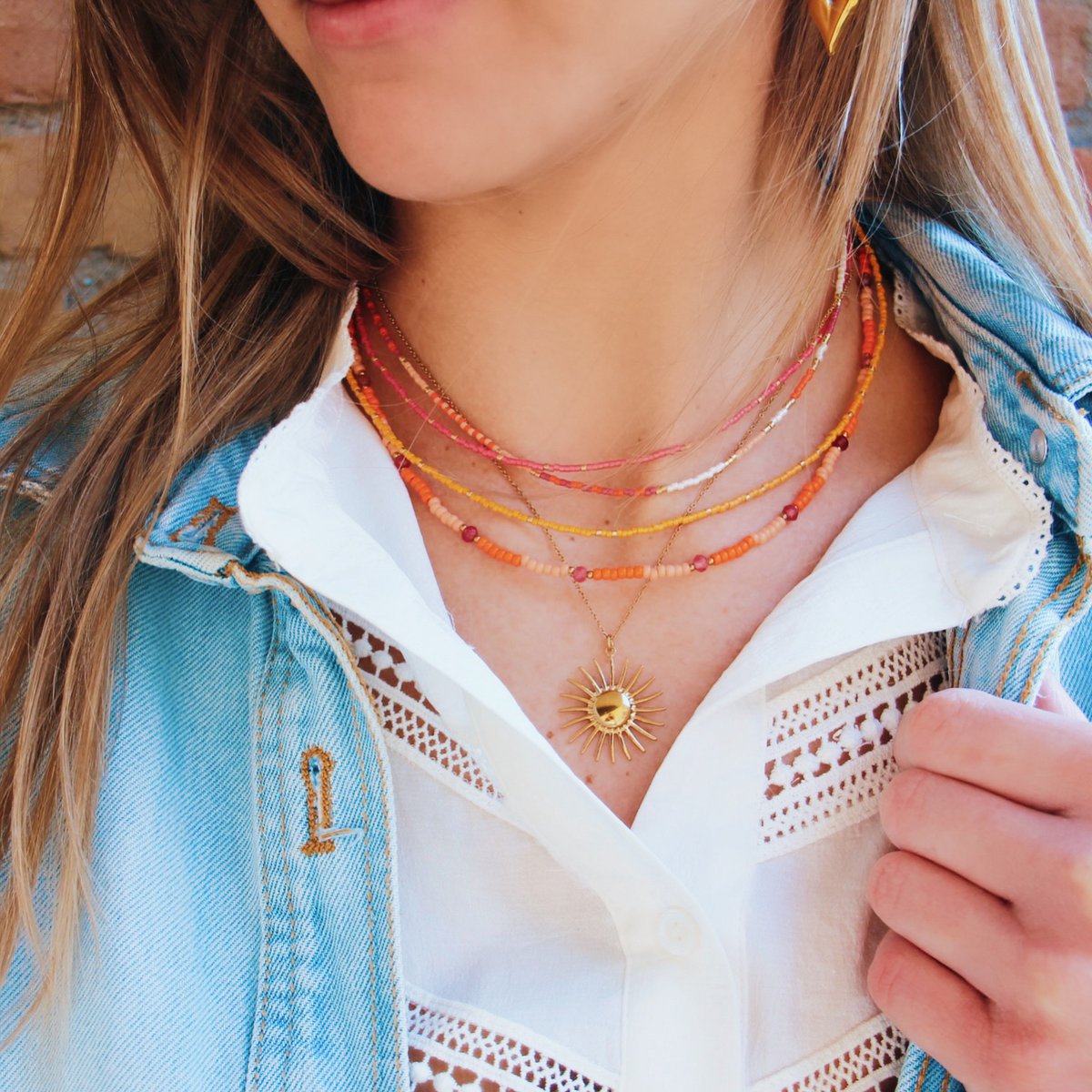 Fijne ketting met zon