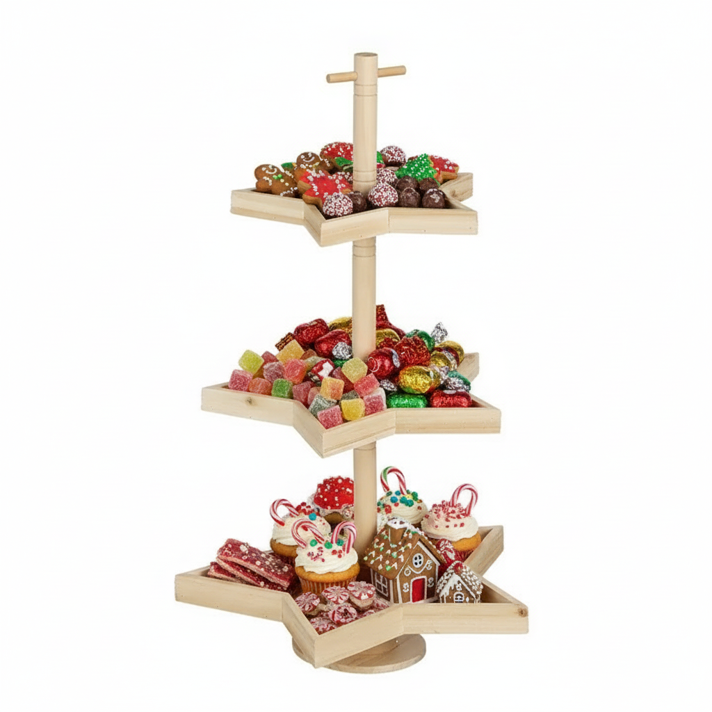 Etagère - L30 x B29 x H52 cm - Dennenhout - FSC 100% - Bruin