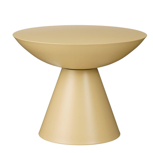 Celise Bijzettafel - H44 x Ø59 cm - Metaal - Beige