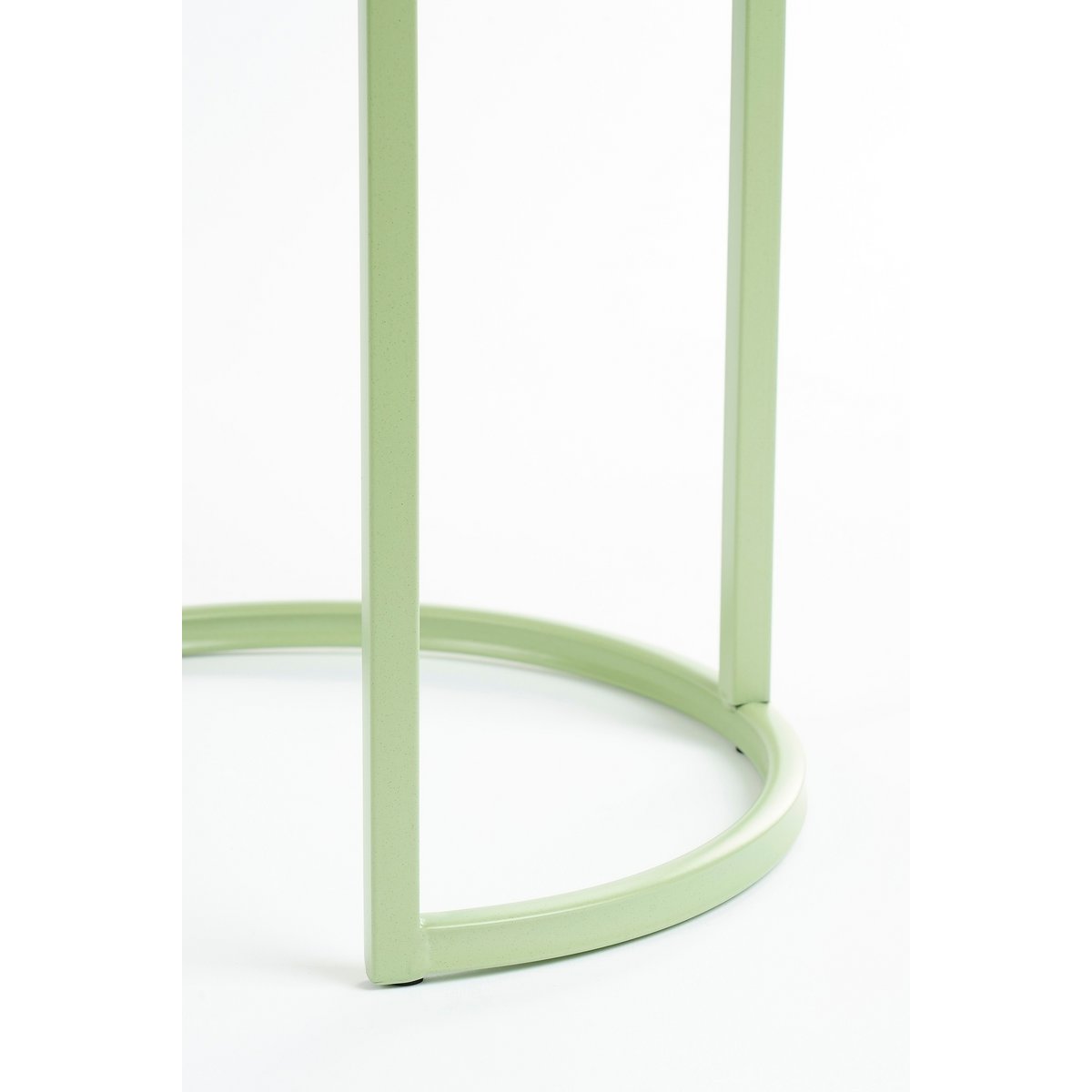 Lara Bijzettafel - Set van 2 - H51 x Ø40 cm - Metaal - Mintgroen