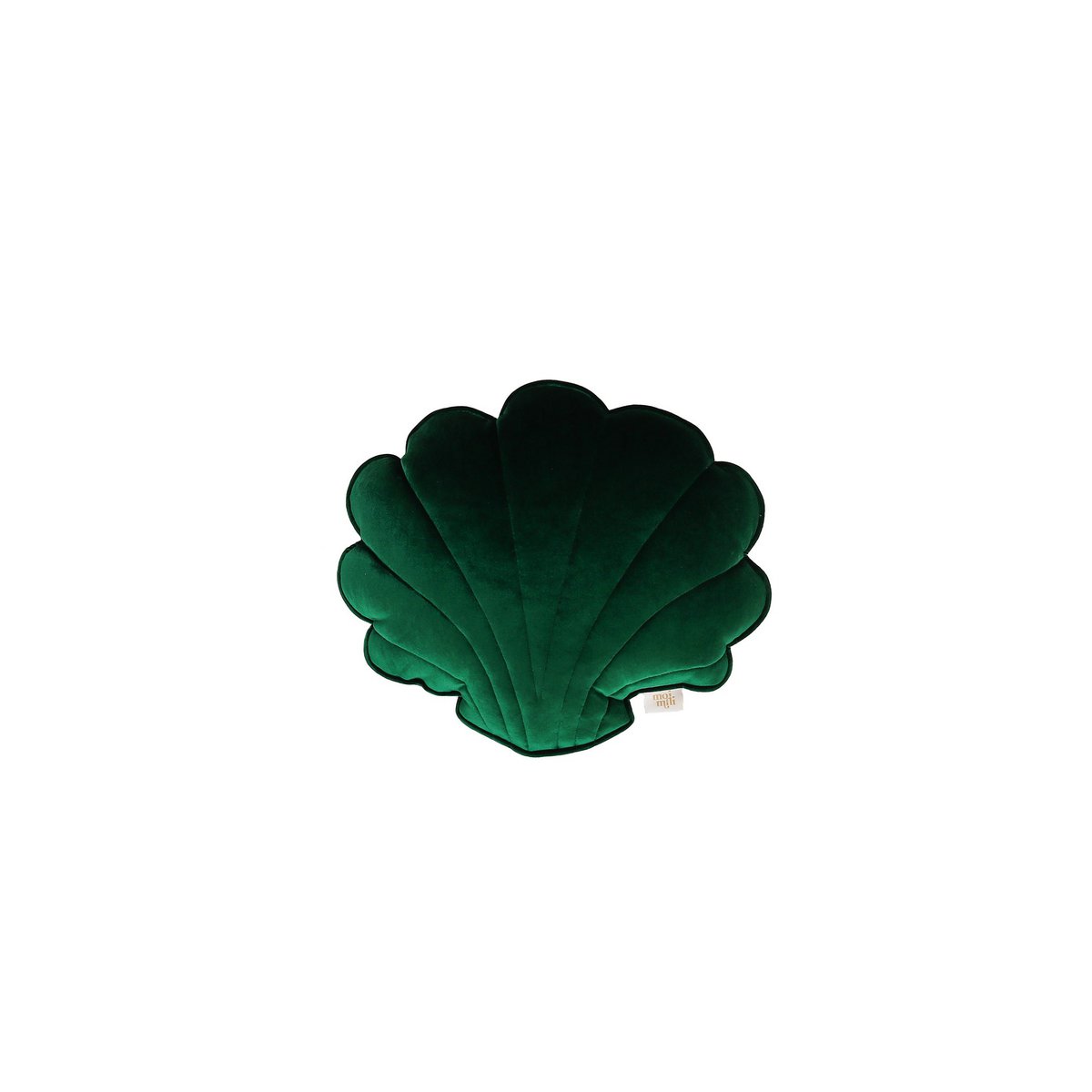 Fluwelen schelpkussen 'Emerald Pearl'