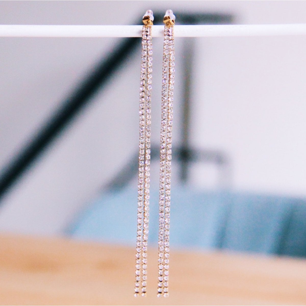 'Shine Bright' lange oorbellen