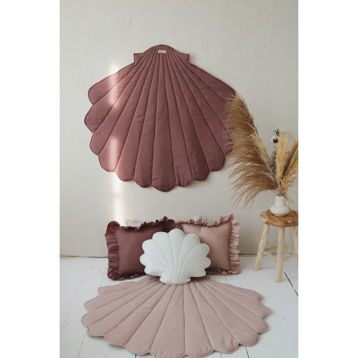 "Marsala" Linnen Shell Mat