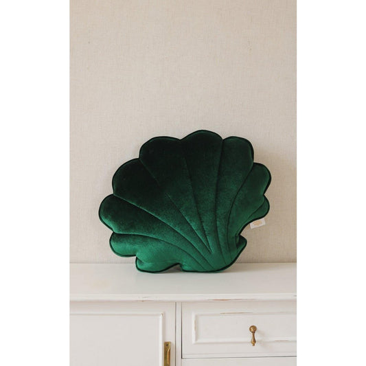 Fluwelen schelpkussen 'Emerald Pearl'