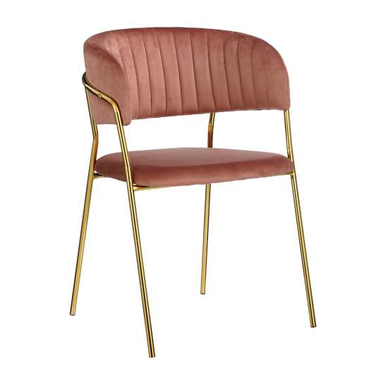 Moony Dining Room Chair - Velvet - Pink