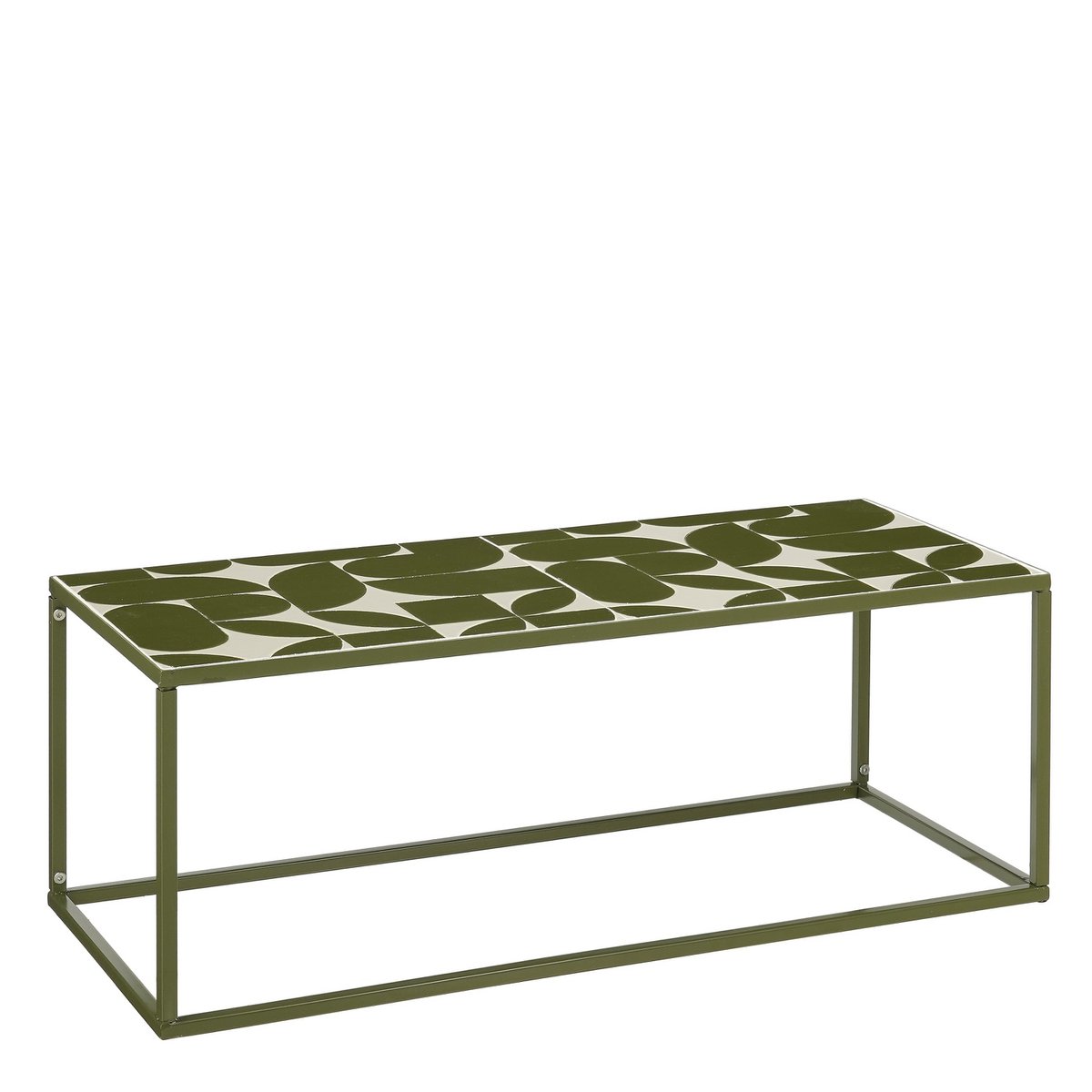 Bologna Salontafel Buiten - L99 x B41 x H46 cm - Metaal - Donkergroen