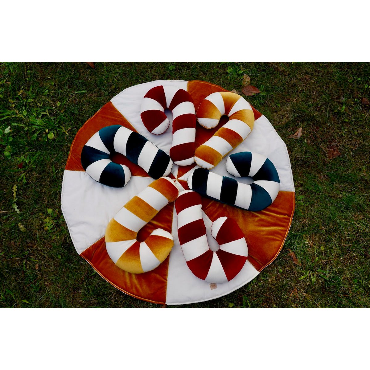 Patchworkkussen 'Gouden Lollipop'