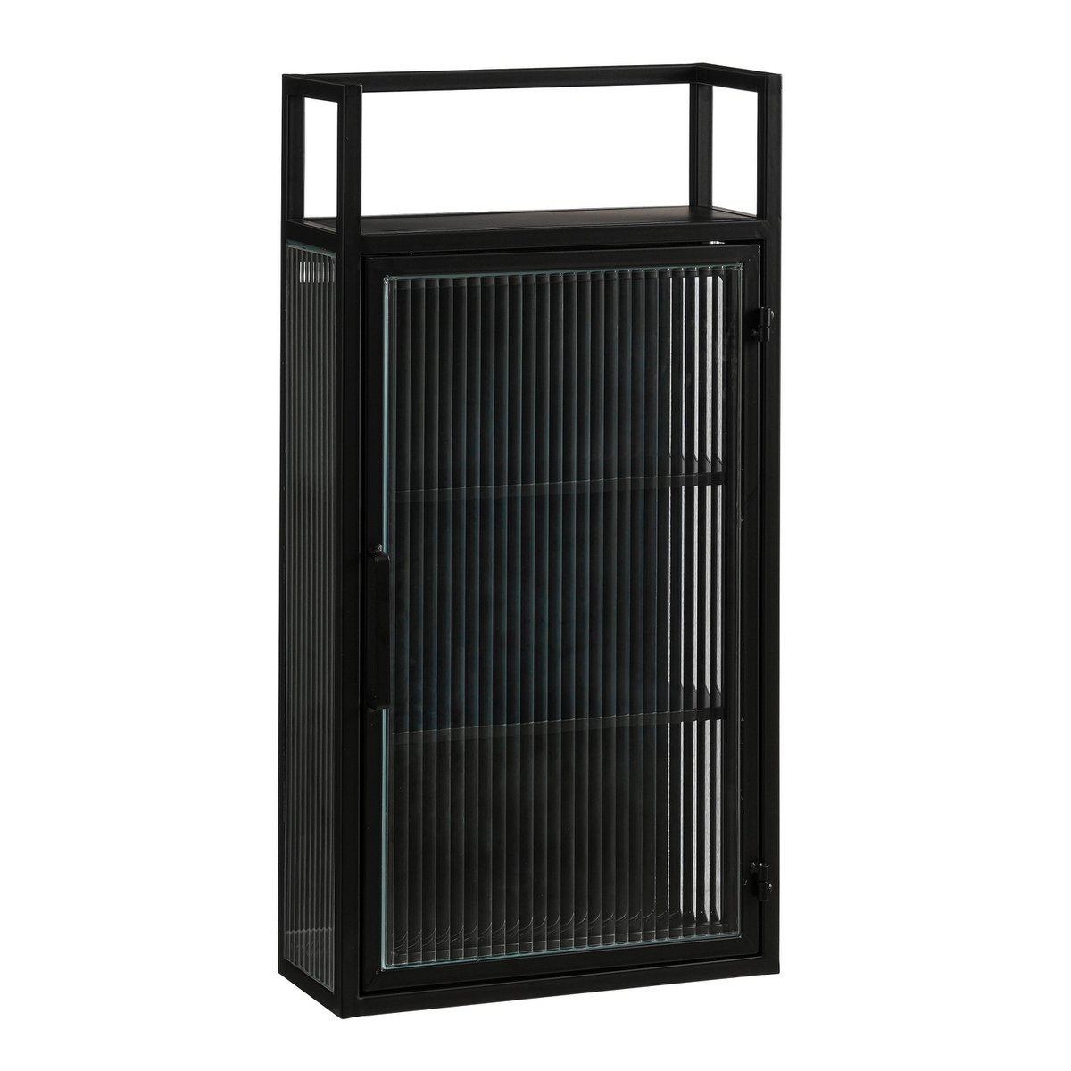Clifton Wandkast - L38 x B15 x H74 cm - Metaal - Zwart