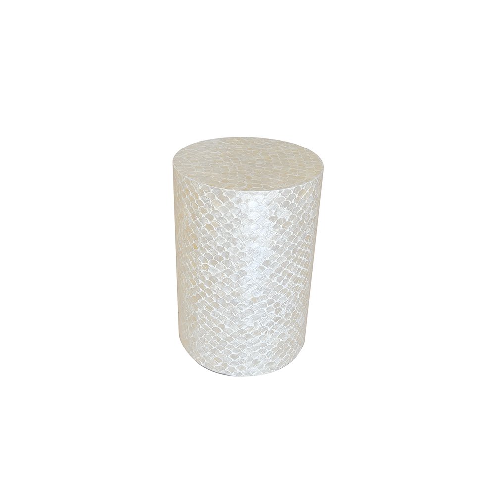 Pearly White Pouf 33x33x48cm