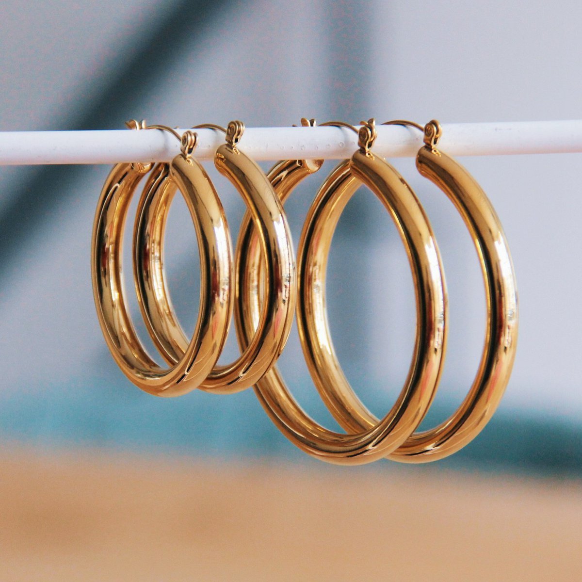 RVS ring maxi '40mm' – goud