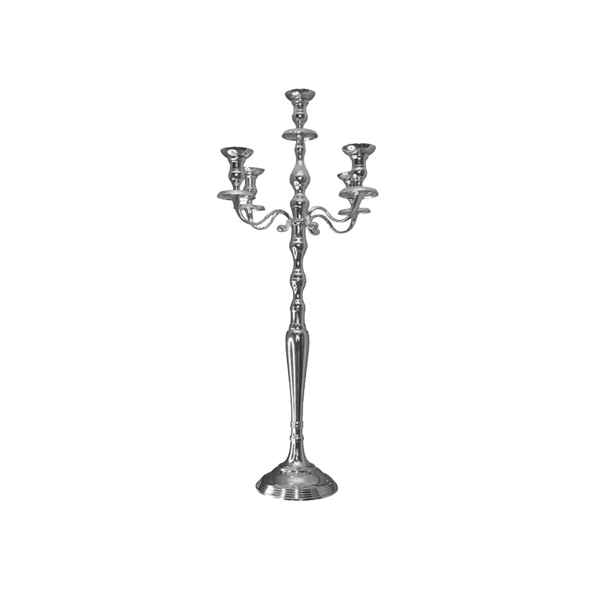 100 cm zilveren kandelaar