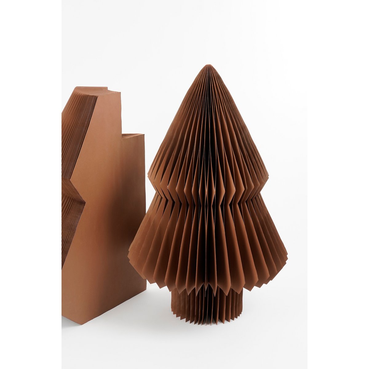 Decoratie Kerstboom - H152 x Ø104 cm - Papier - FSC Mix - Bruin