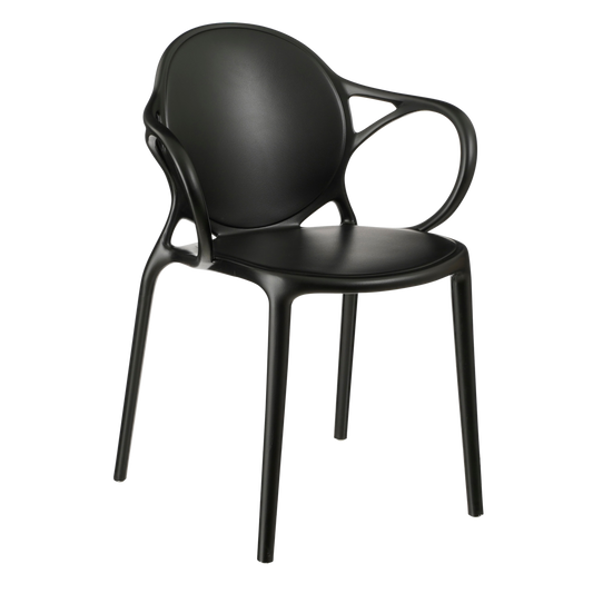Nebraska Garden chair - L56 x W57 x H80 cm - Polypropylene - Black