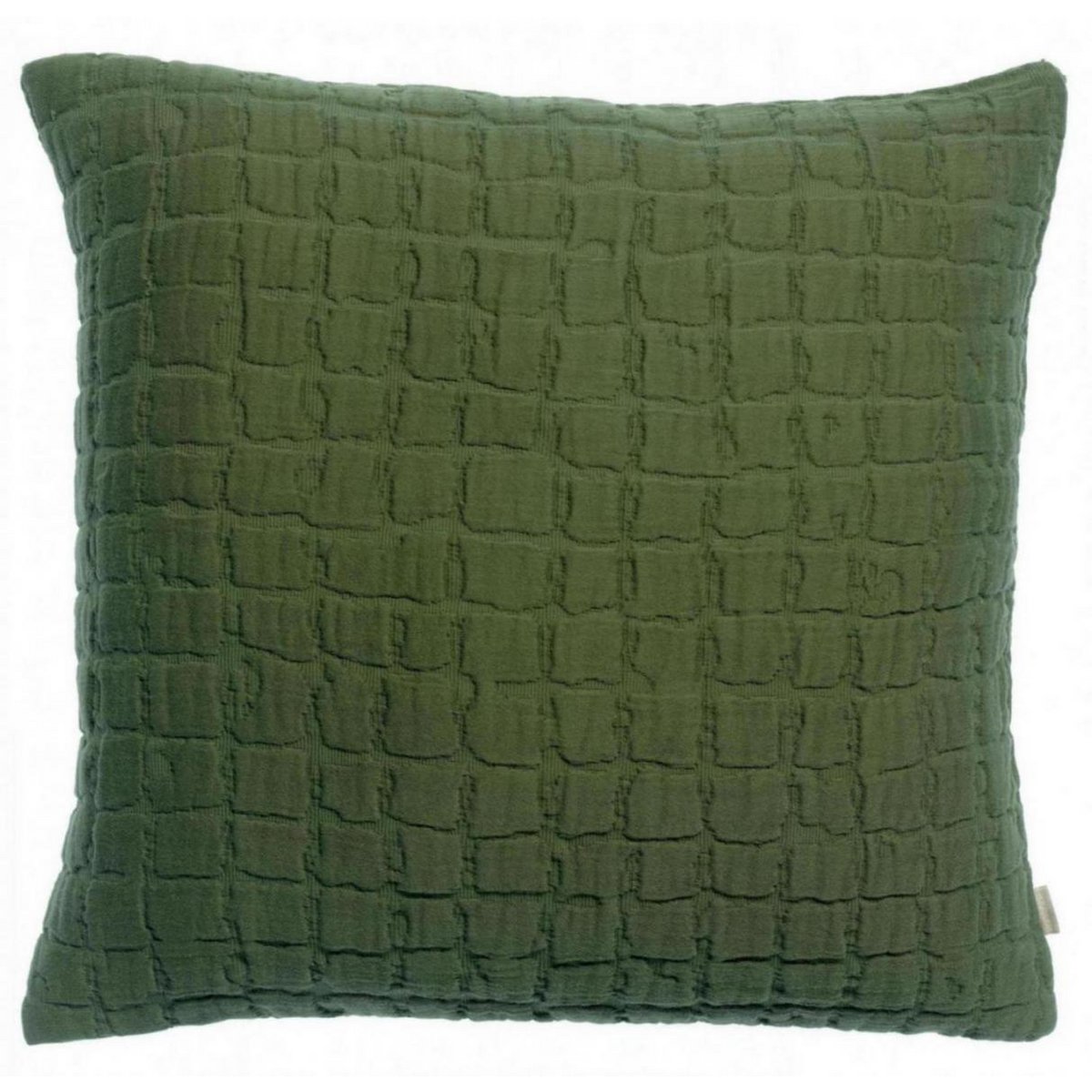 Coussin stonewashed Swami Olijf 45 x 45
