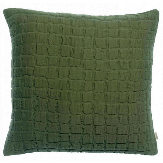 Coussin stonewashed Swami Olijf 45 x 45