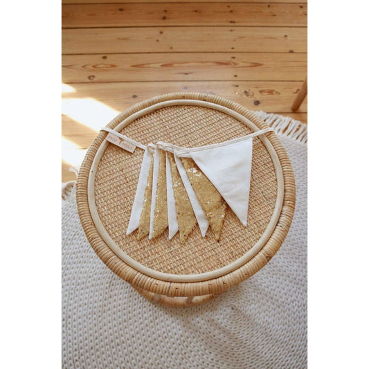 "Goud en Beige" pailletten slinger