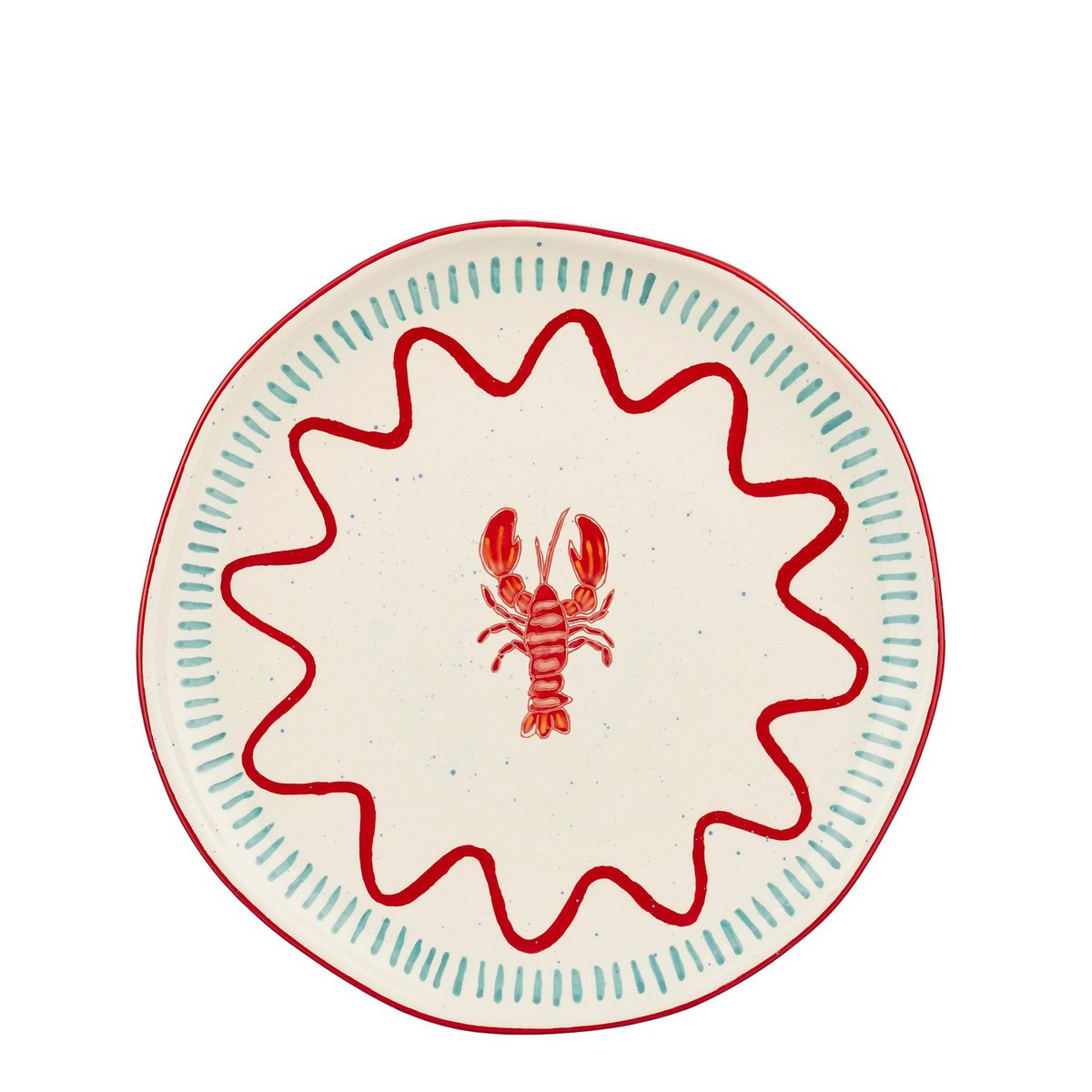 Ariane Dinerbord - Set van 4 - Ø27 cm - Steengoed - Rood