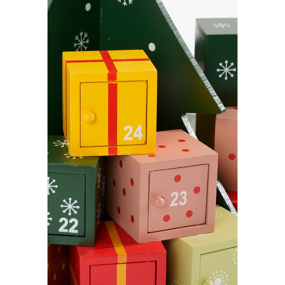 Adventskalender - H30 x Ø28 cm - MDF - 100% FSC - Meerkleurig
