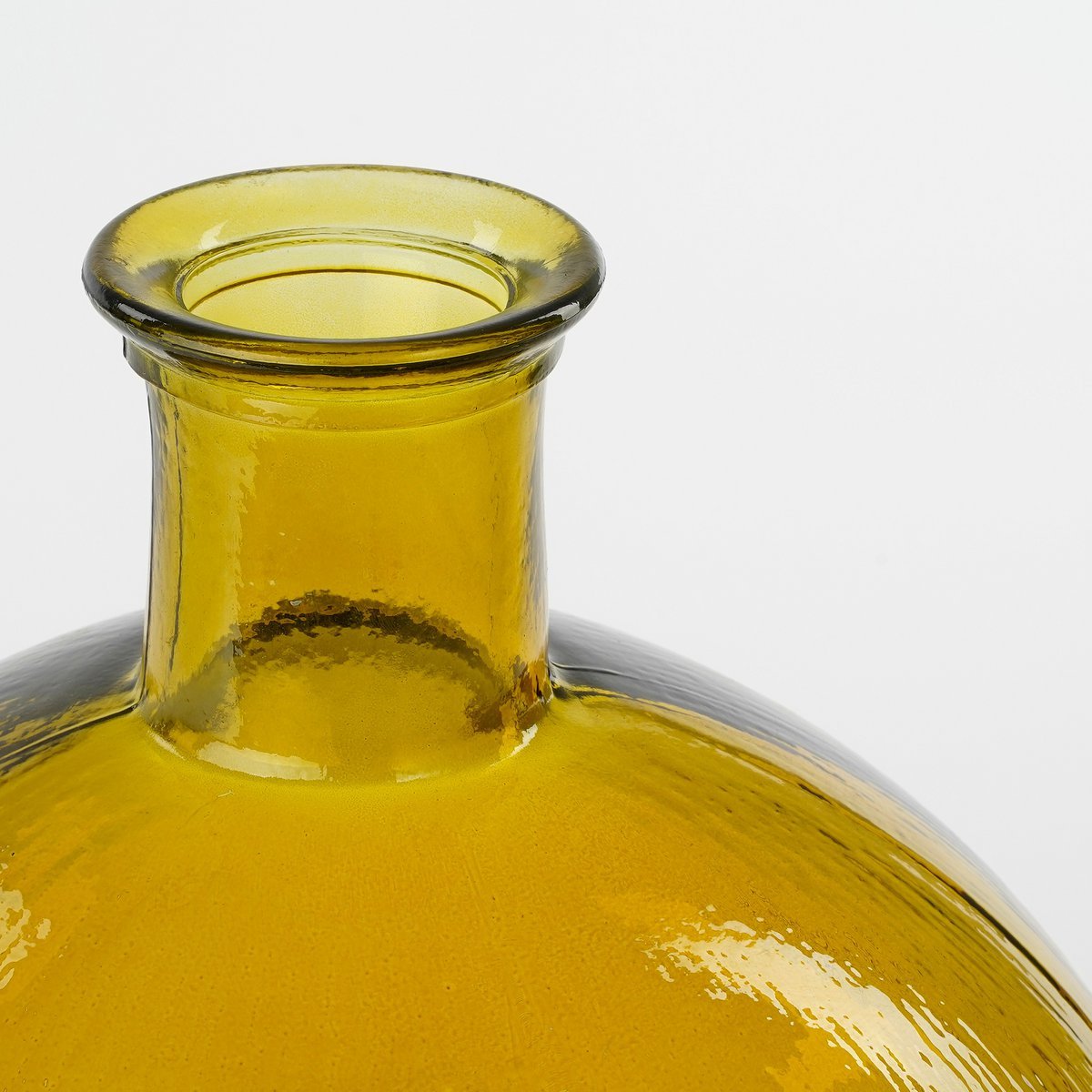 Firenza Bottle Vase - H42 x Ø34 cm - Recycled Glass - Ocher